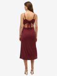 Superdry Jersey Open Back Dress, Port Brown