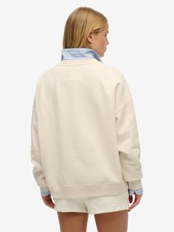 Superdry Cotton Oversized Sweatshirt - view 2, Desert Bone White