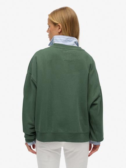 Superdry Cotton Oversized Sweatshirt - view 2, Laurel Khaki