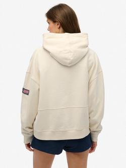 Superdry Athletic Essentials Relaxed Hoodie - view 2, Desert Bone White