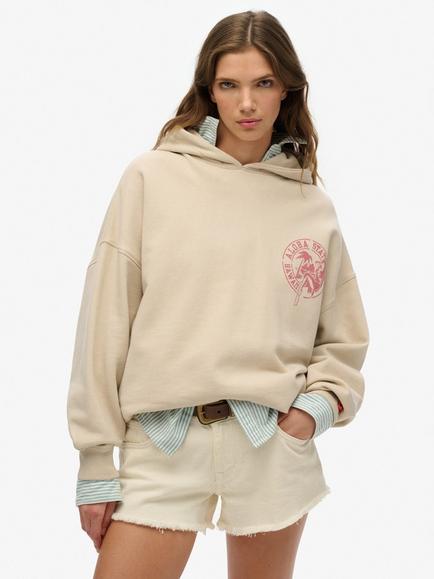 Superdry Lo-fi Outdoor Oversized Hoodie, Off Grey, Off Grey