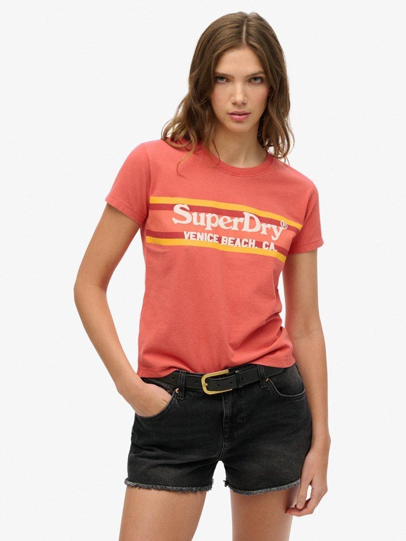 Superdry Outdoors Pure Organic Cotton T-Shirt, Baked Apple Red
