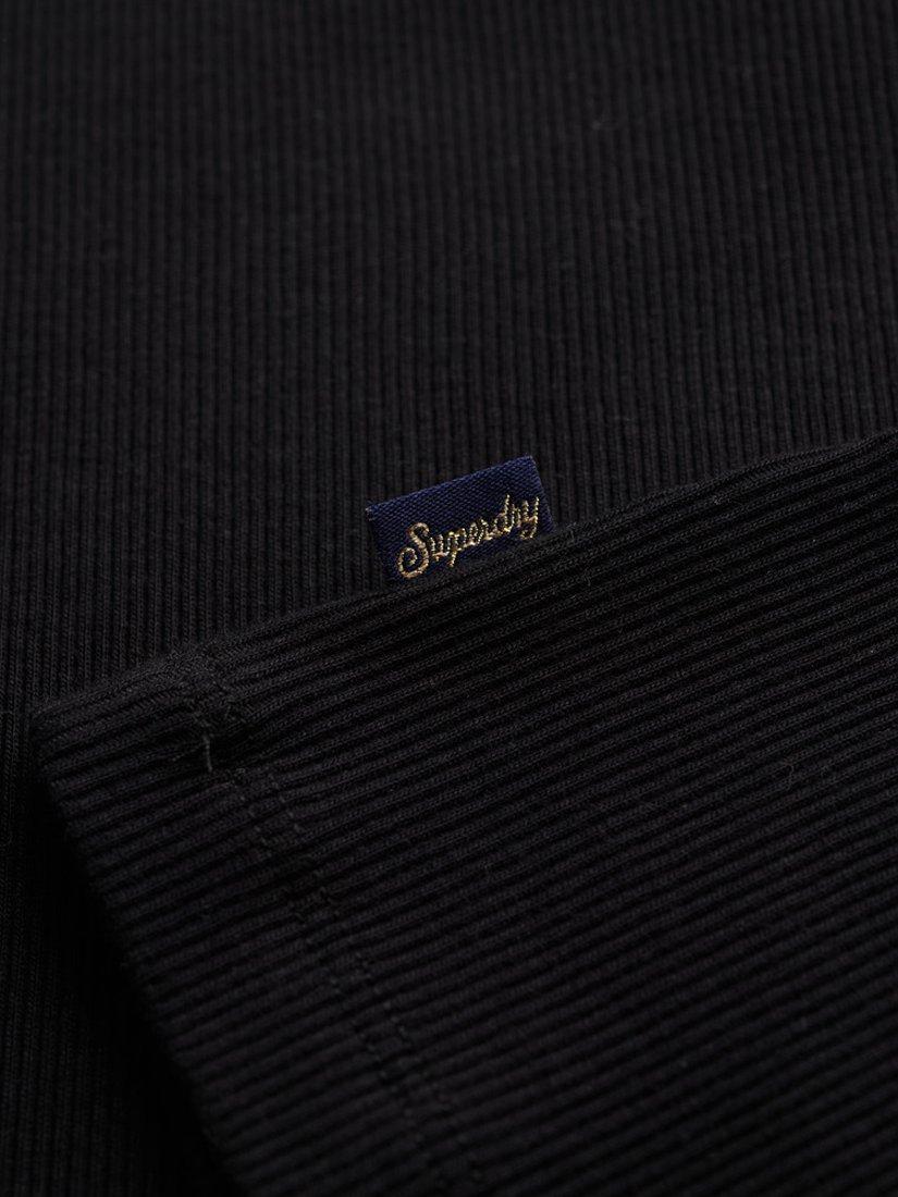 Product image 5 of 5, which shows Superdry Essential Lace Trim Cami Top, Black, 8