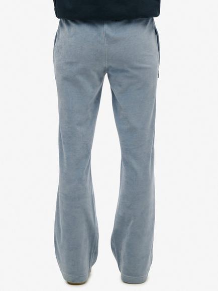 Superdry Velour Wide Leg Joggers, Tidal Blue - view 2, Tidal Blue
