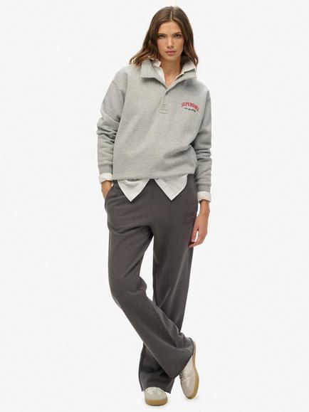 Superdry Athletic Tonal Embroidered Wide Leg Joggers, Richest Navy