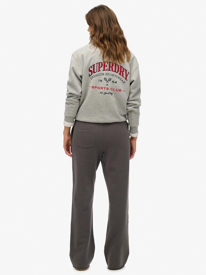 Product image 2 of 6, which shows Superdry Atheltic Tonal Embroidered Wide Leg Joggers, Richest Navy, 8