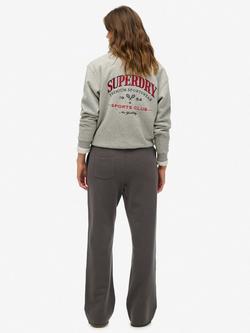 Superdry Atheltic Tonal Embroidered Wide Leg Joggers, Richest Navy - view 2, Richest Navy