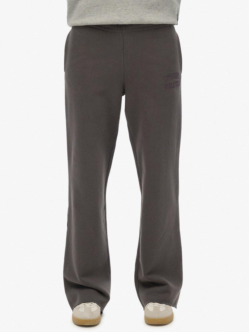 Product image 4 of 6, which shows Superdry Atheltic Tonal Embroidered Wide Leg Joggers, Richest Navy, 8
