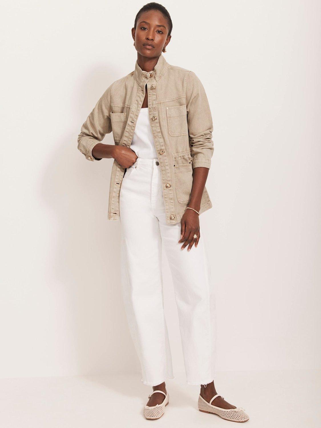 Product image 5 of 8, which shows Mint Velvet Utility Denim Jacket, Natural, L