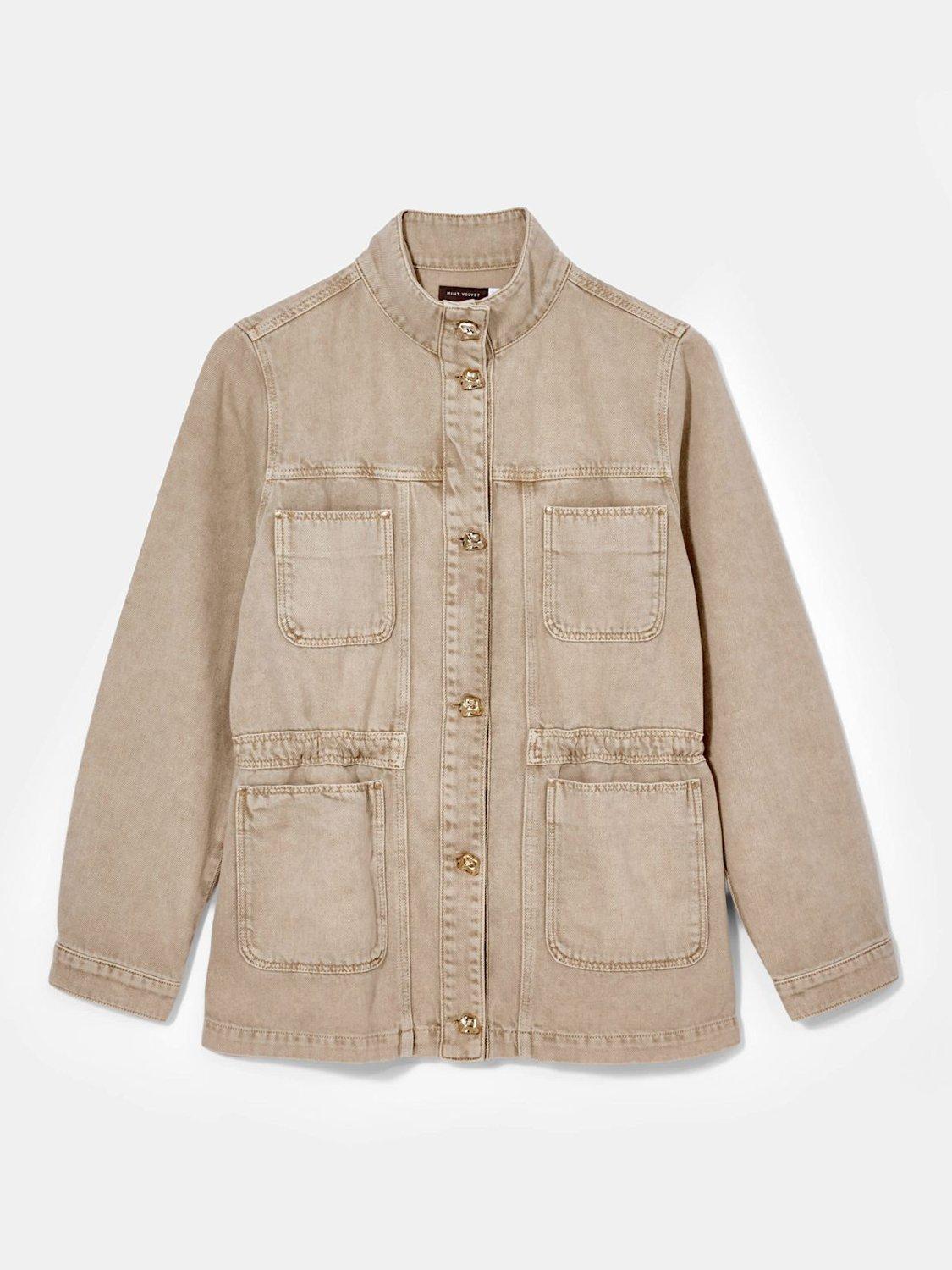 Product image 7 of 8, which shows Mint Velvet Utility Denim Jacket, Natural, L