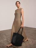 Mint Velvet Jersey Asymmetric Dress, Green Khaki