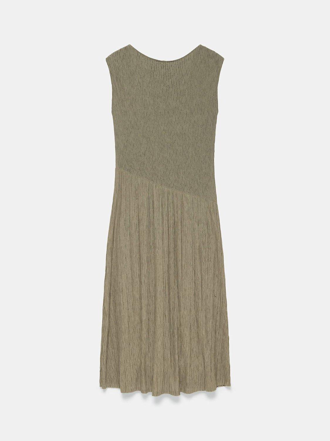 Product image 8 of 8, which shows Mint Velvet Jersey Asymmetric Dress, Green Khaki, L