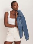 Mint Velvet Square Pocket Shorts, White