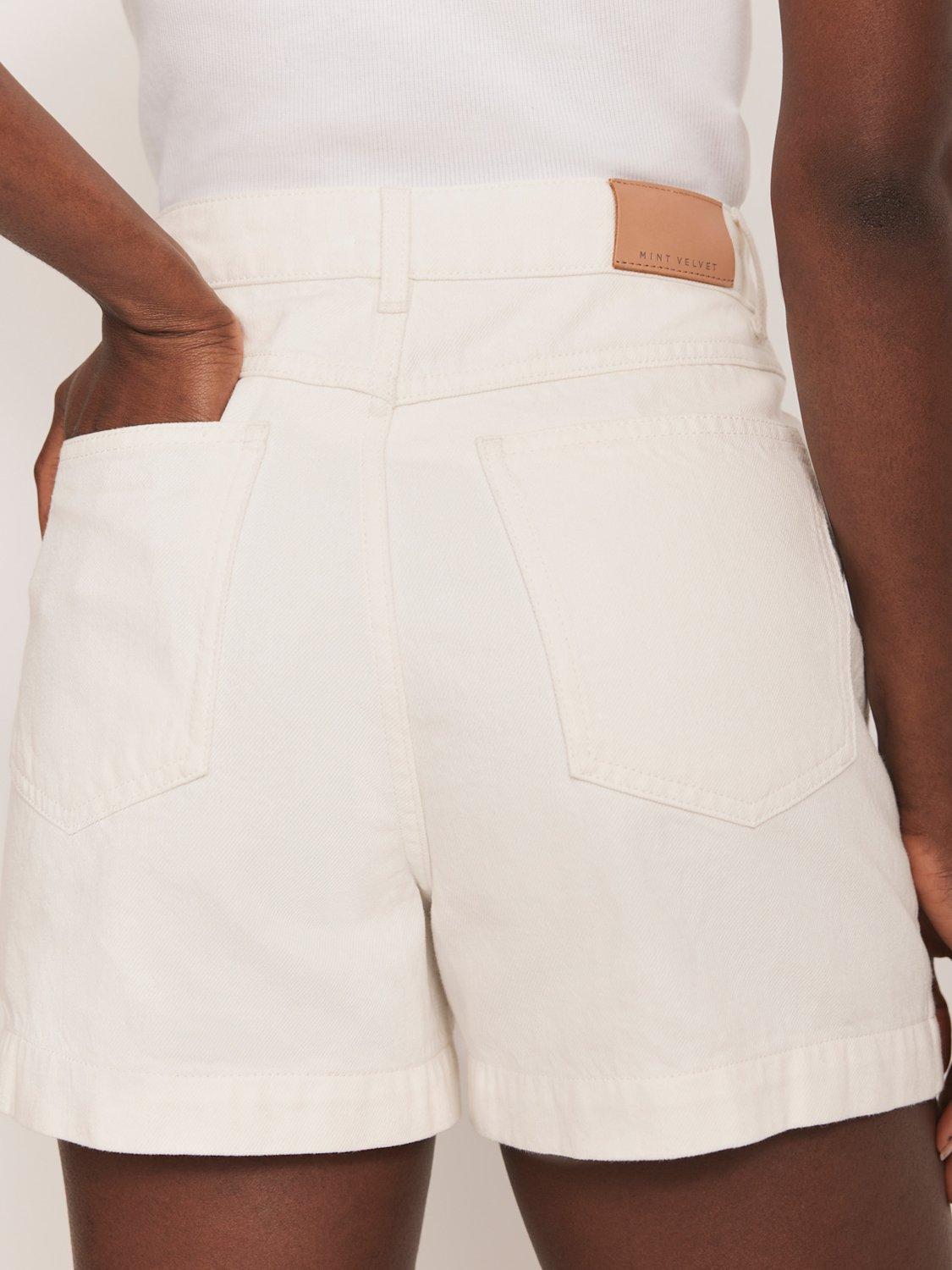 Product image 5 of 7, which shows Mint Velvet Square Pocket Shorts, White, 6