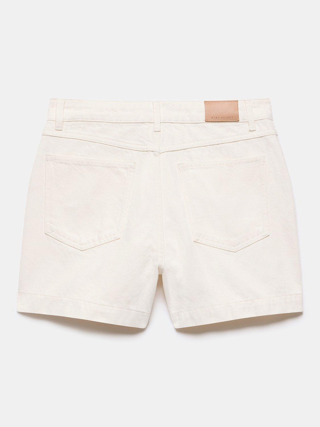 Product image 7 of 7, which shows Mint Velvet Square Pocket Shorts, White, 6