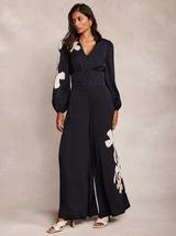 Navy Wide Leg Trousers