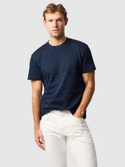 Rodd & Gunn Leith Valley Cotton Slim Fit Abstract T-Shirt, Navy