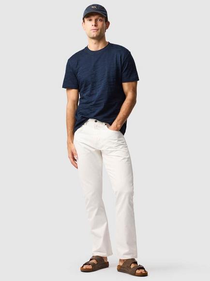 Rodd & Gunn Leith Valley Cotton Slim Fit Abstract T-Shirt - view 2, Navy