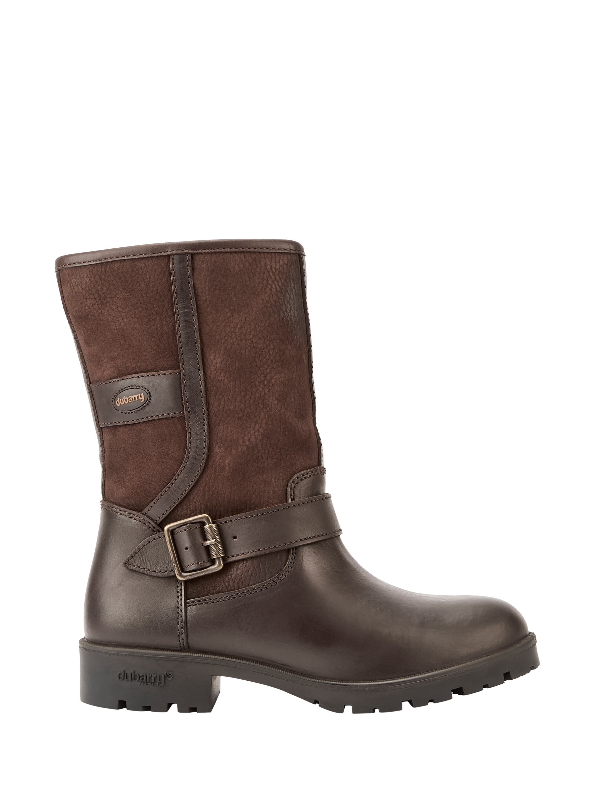 Product image 1 of 6, which shows Dubarry Leopards Town Leather Ankle Boots, Brown, 4
