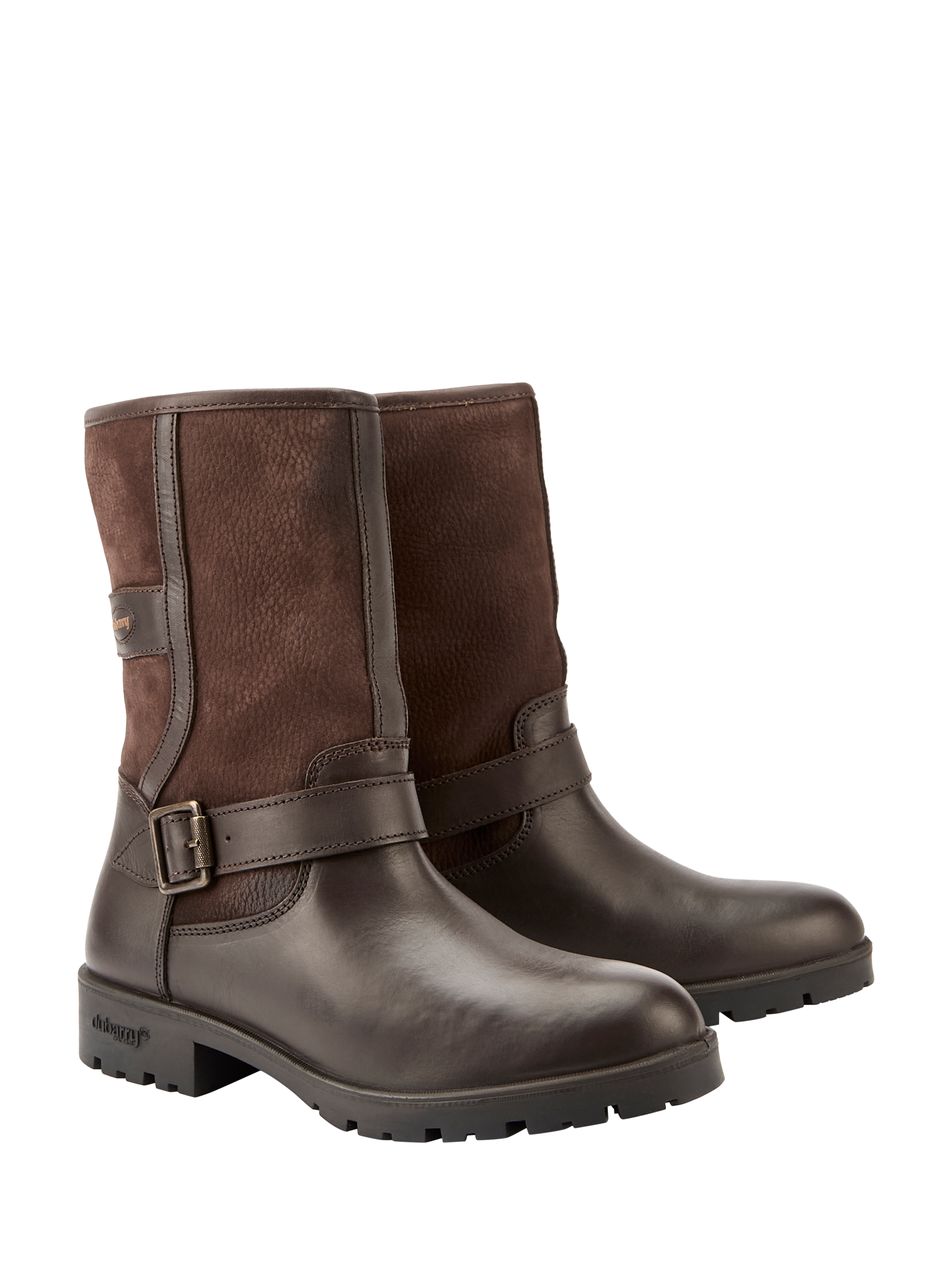 Product image 2 of 6, which shows Dubarry Leopards Town Leather Ankle Boots, Brown, 4