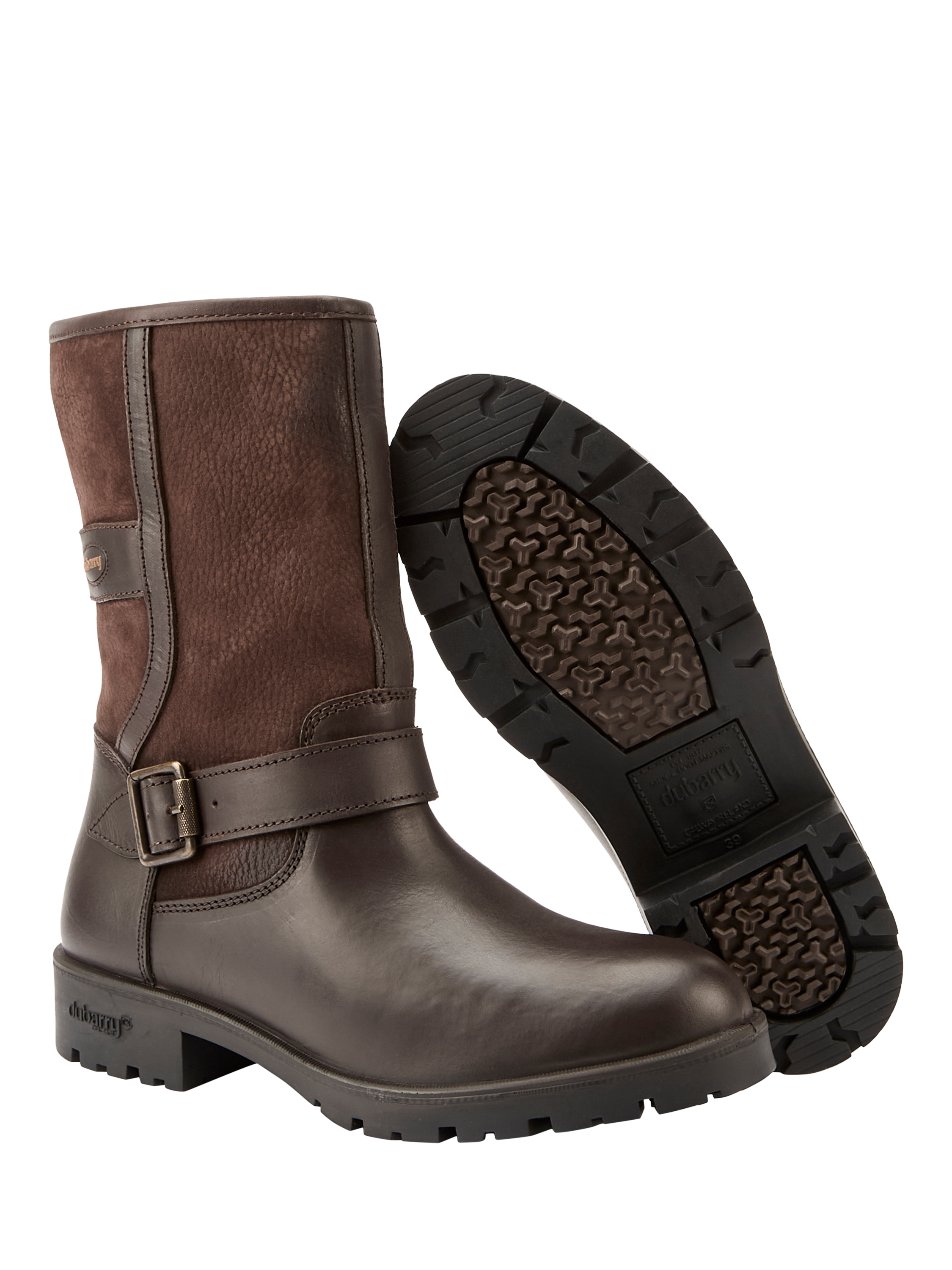 Product image 5 of 6, which shows Dubarry Leopards Town Leather Ankle Boots, Brown, 4