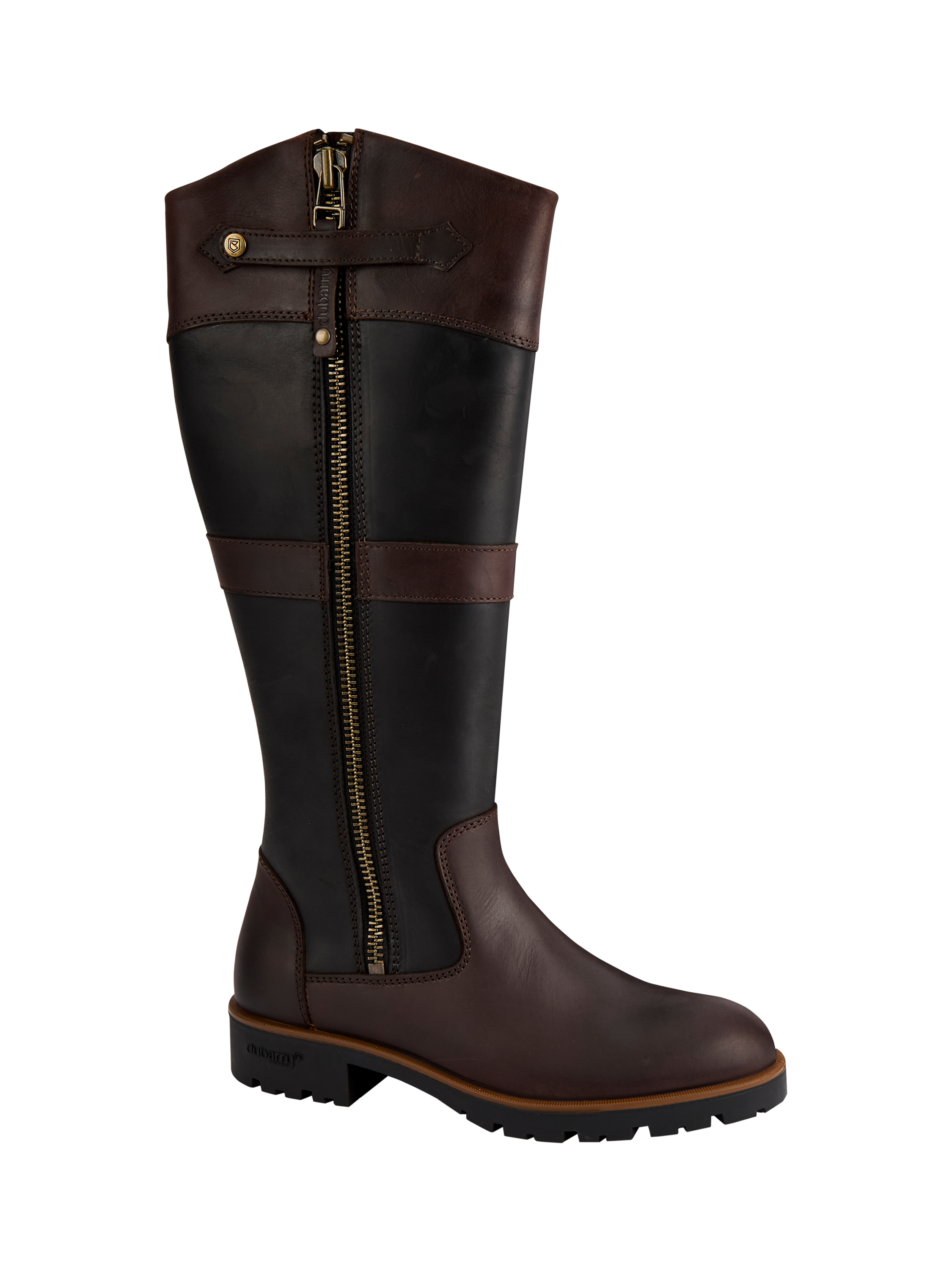 Product image 6 of 6, which shows Dubarry Roundstone Leather Knee High Boots, Black/Brown, 4