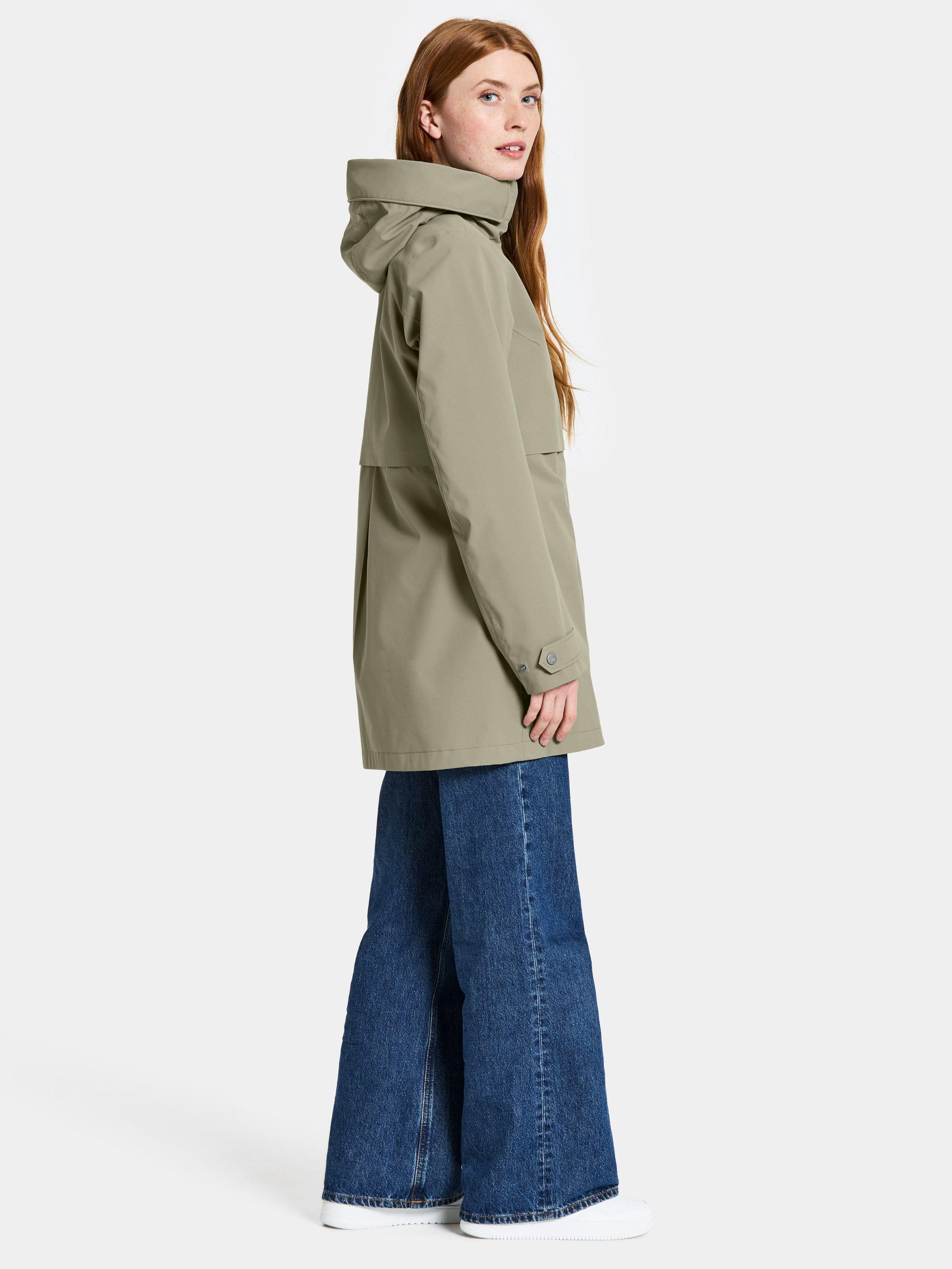 Product image 5 of 10, which shows Didriksons Edith Wind & Waterproof Jacket, Mistel Green, 8