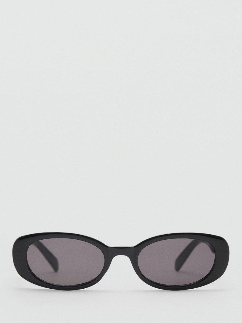 Product image 1 of 4, which shows Mango Marli Women's Oval Sunglasses, Black, One Size