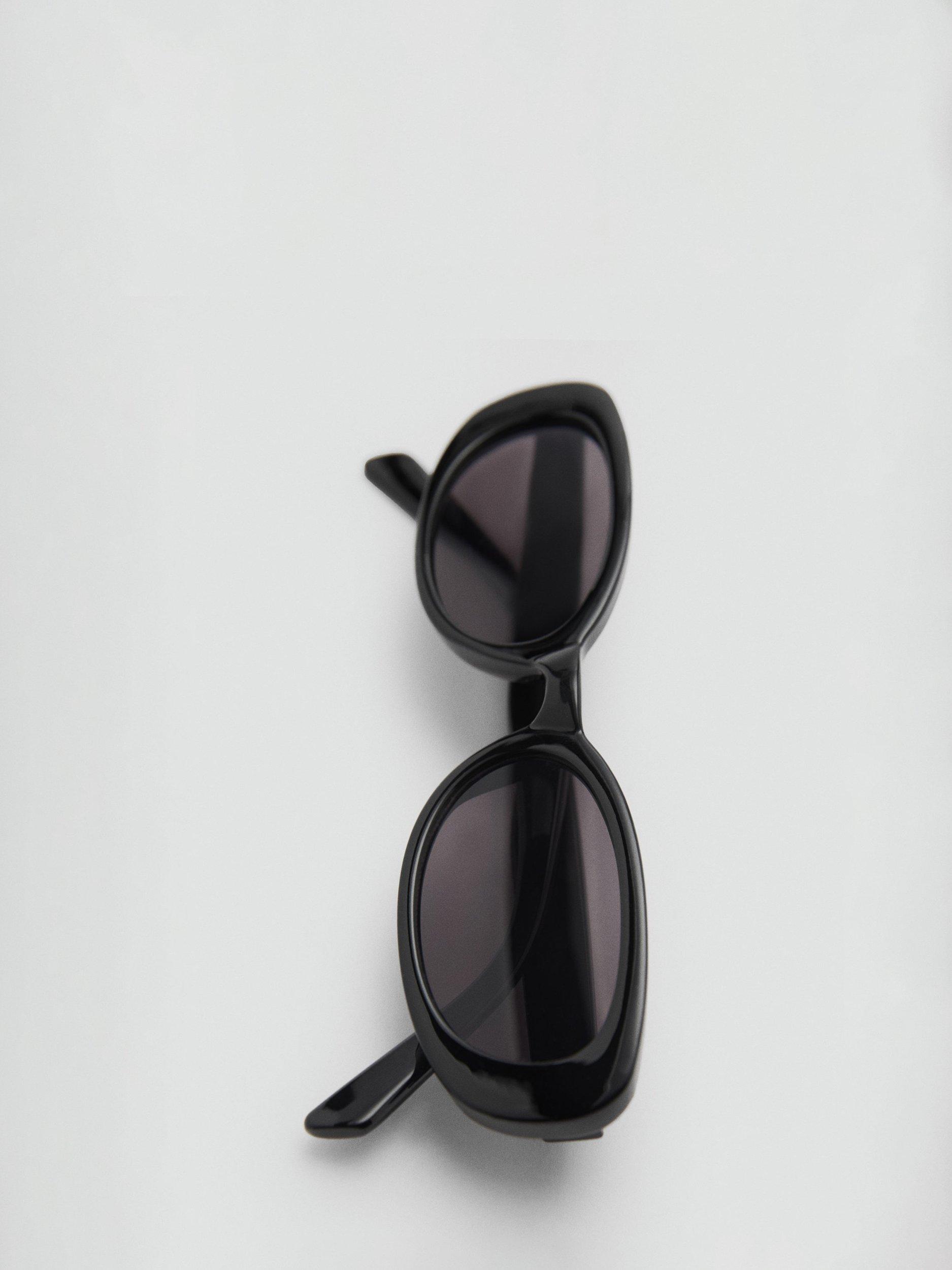 Product image 4 of 4, which shows Mango Marli Women's Oval Sunglasses, Black, One Size