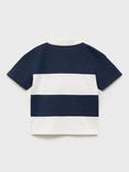 Mango Kids' Peter Striped Polo Shirt, Navy