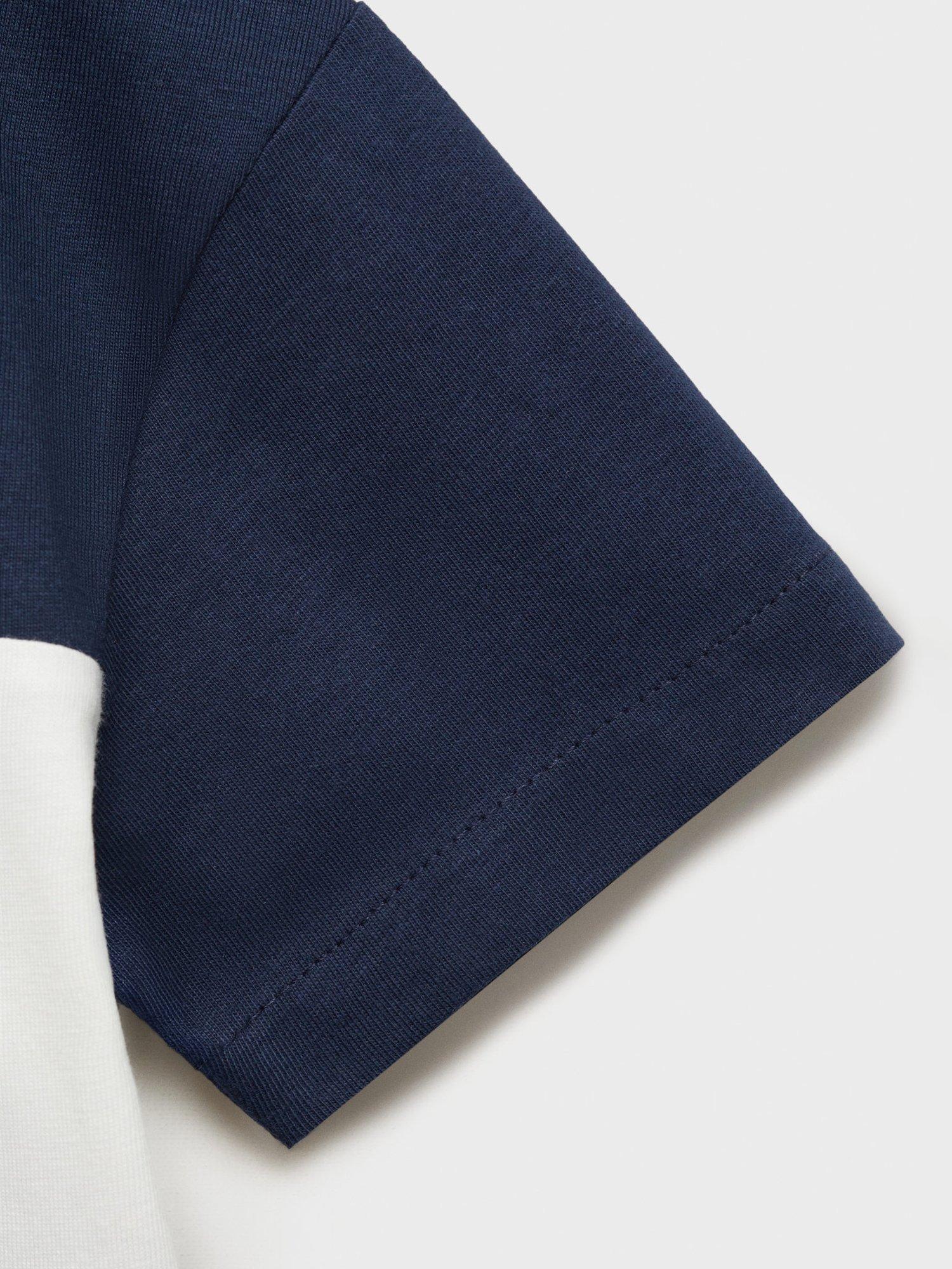 Product image 3 of 4, which shows Mango Kids' Peter Striped Polo Shirt, Navy, 18-24 months