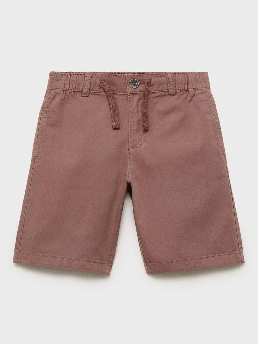 Product image 3 of 4, which shows Mango Kids' Aruba Chino Shorts, Dark Red, 13-14 years