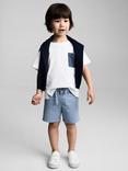 Mango Kids' Aruba Chino Shorts, Medium Blue