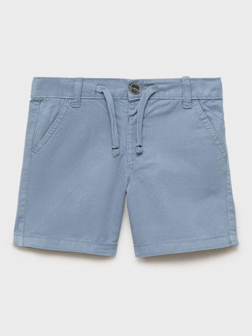 Product image 2 of 5, which shows Mango Kids' Aruba Chino Shorts, Medium Blue, 12-18 months