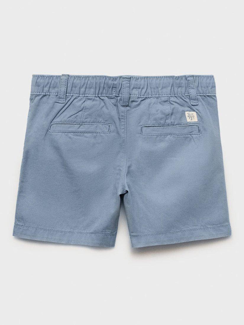 Product image 3 of 5, which shows Mango Kids' Aruba Chino Shorts, Medium Blue, 12-18 months