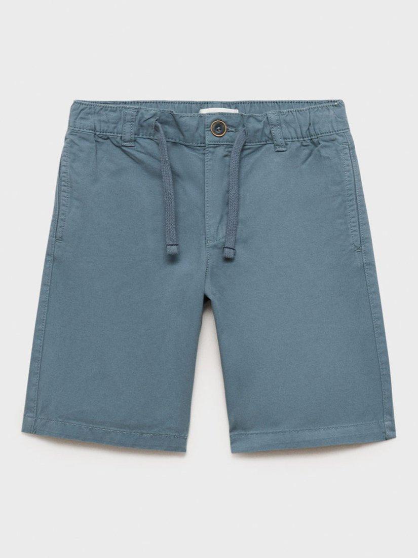 Product image 3 of 4, which shows Mango Kids' Aruba Chino Shorts, Medium Blue, 13-14 years