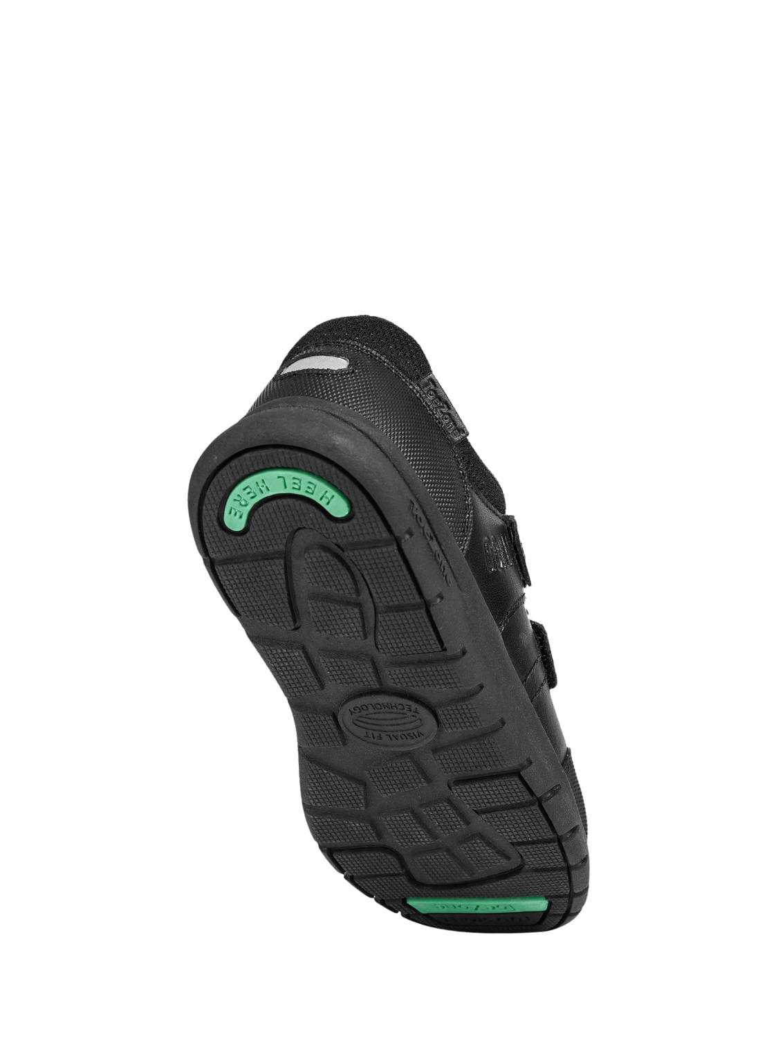 Product image 7 of 8, which shows ToeZone Kids' Strike Leather Football School Shoes, Black Black, 8 Jnr