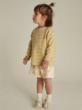 Claude & Co Kids' Jamie Striped Honey Long Sleeve T-Shirt, Cream/Mustard