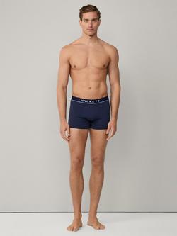 Hackett London Cotton Blend Trunks, Pack of 3, Navy