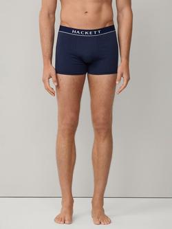 Hackett London Cotton Blend Trunks, Pack of 3 - view 2, Navy