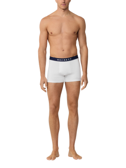 Hackett London Cotton Blend Trunks, Pack of 3, White