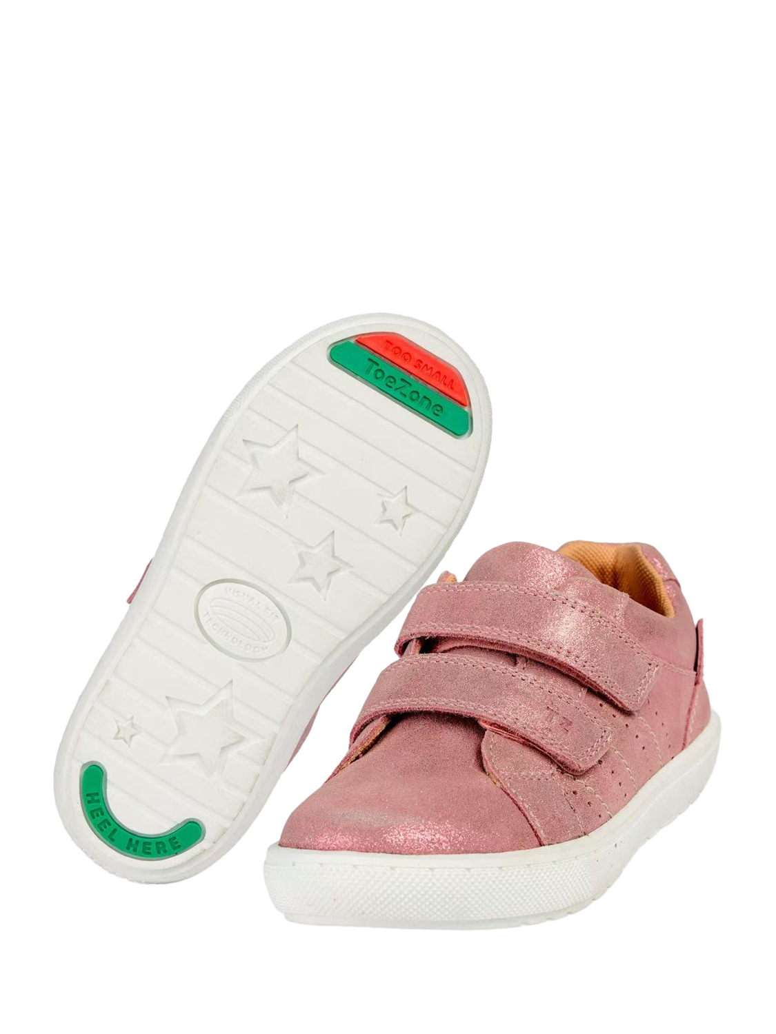 Product image 4 of 9, which shows ToeZone Kids' Brooke Trainers, Pink, 4 Jnr