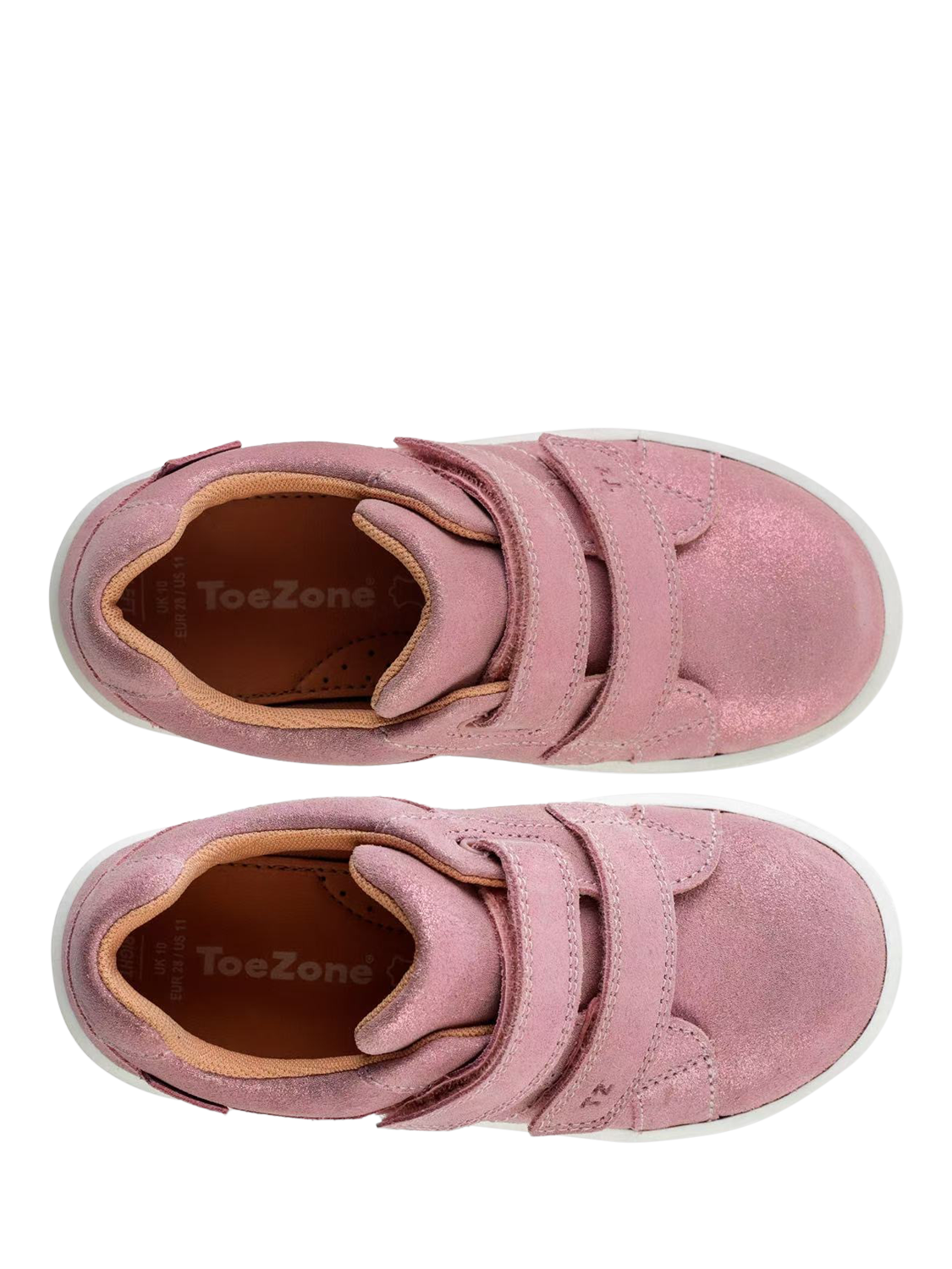 Product image 5 of 9, which shows ToeZone Kids' Brooke Trainers, Pink, 4 Jnr