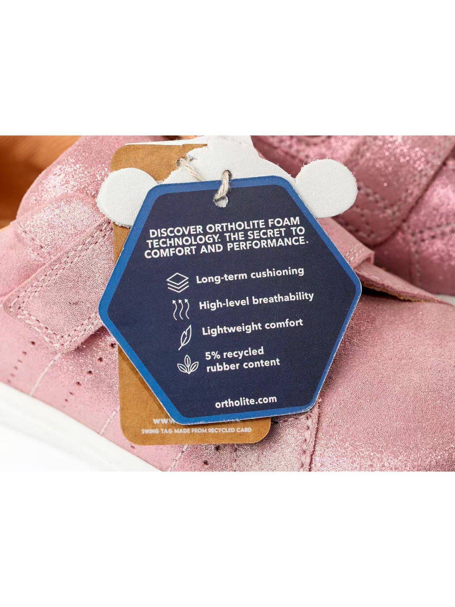 Product image 9 of 9, which shows ToeZone Kids' Brooke Trainers, Pink, 4 Jnr
