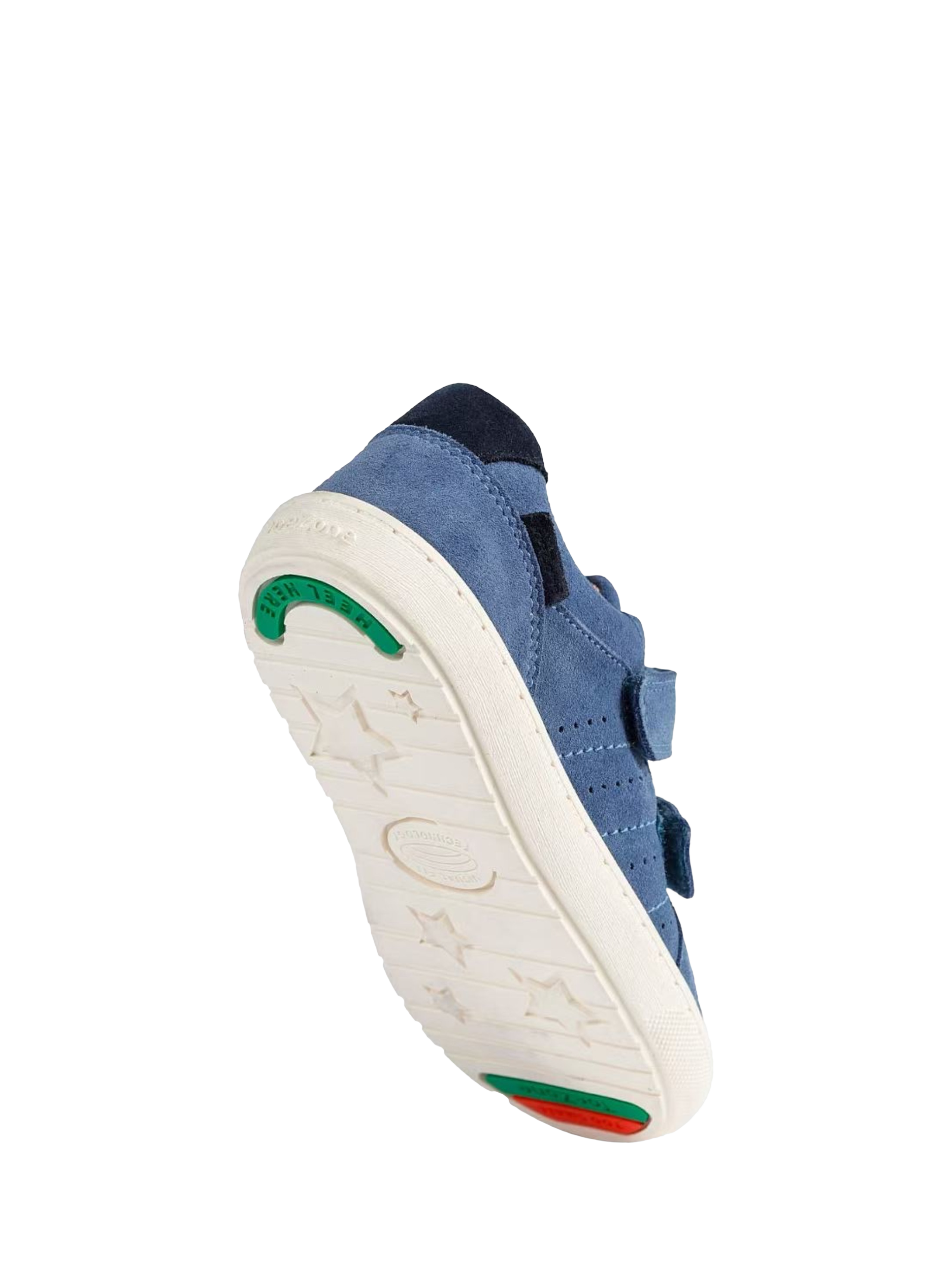 Product image 3 of 9, which shows ToeZone Kids' Eden Suede Trainers, Cobalt, 4 Jnr