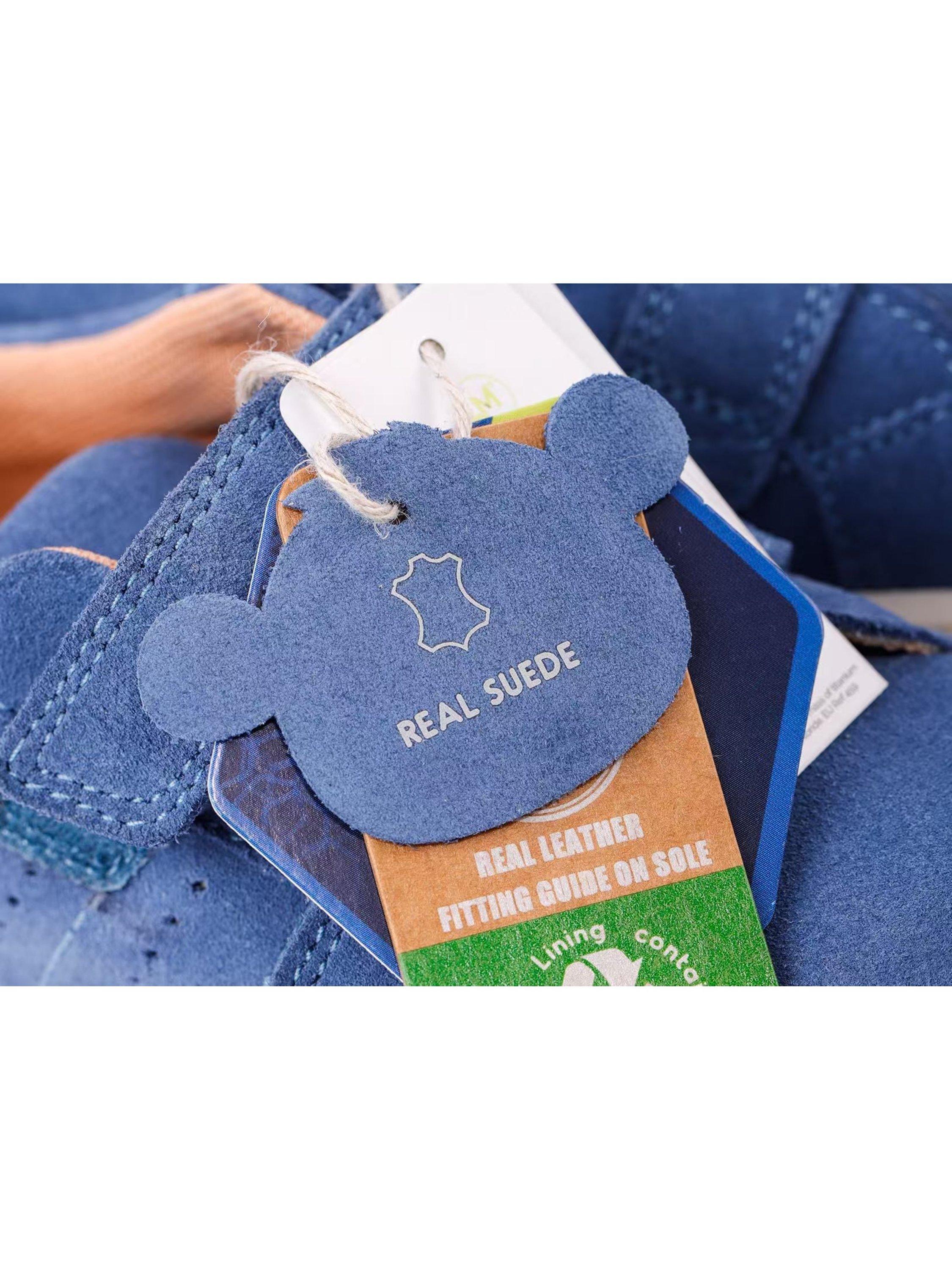 Product image 9 of 9, which shows ToeZone Kids' Eden Suede Trainers, Cobalt, 4 Jnr