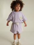 Claude & Co Kids' Emmi Cotton Striped Shorts, Lilac