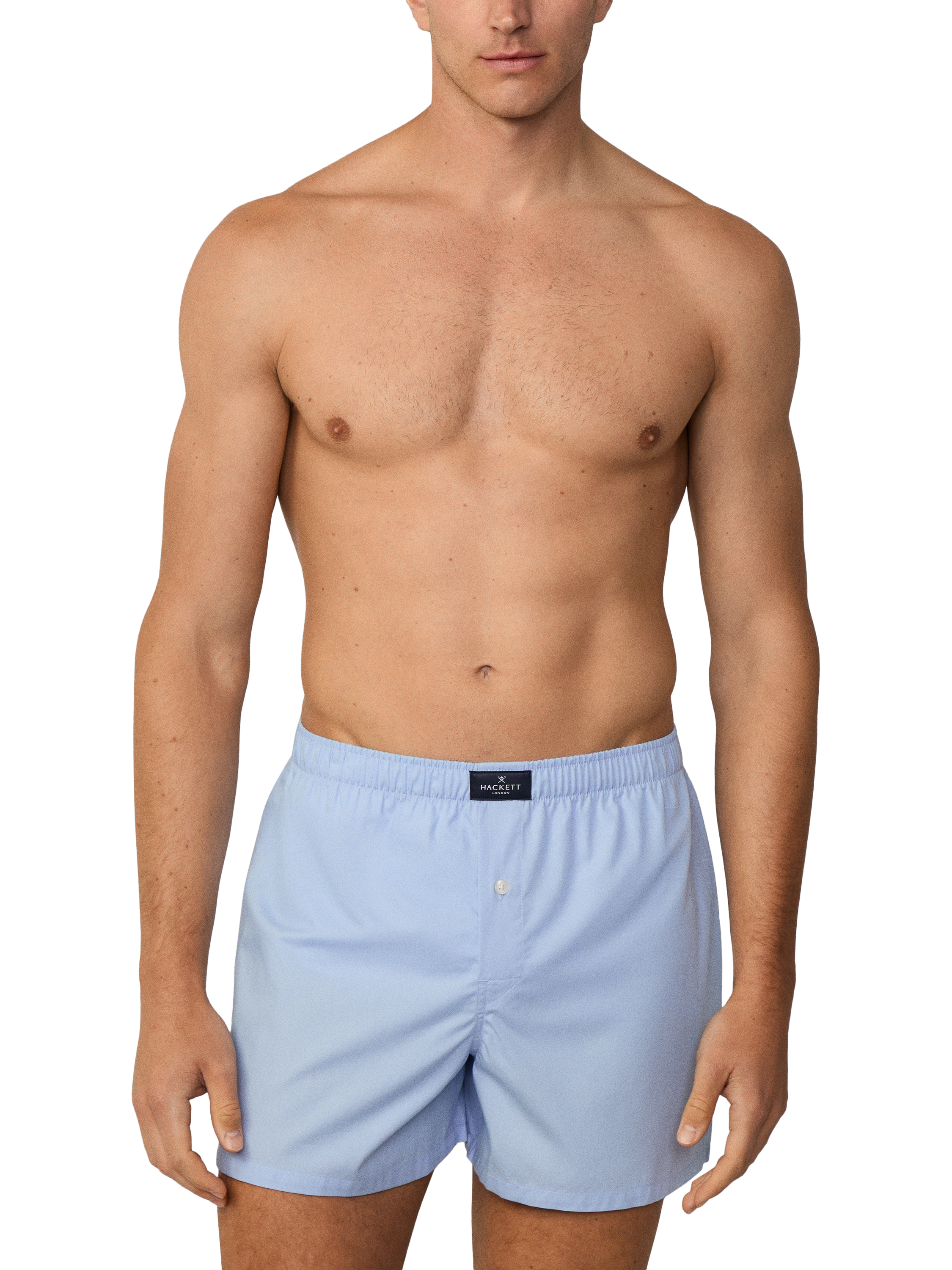 Product image 1 of 9, which shows Hackett London Cotton Woven Boxer Shorts, Pack of 2, White, XXL