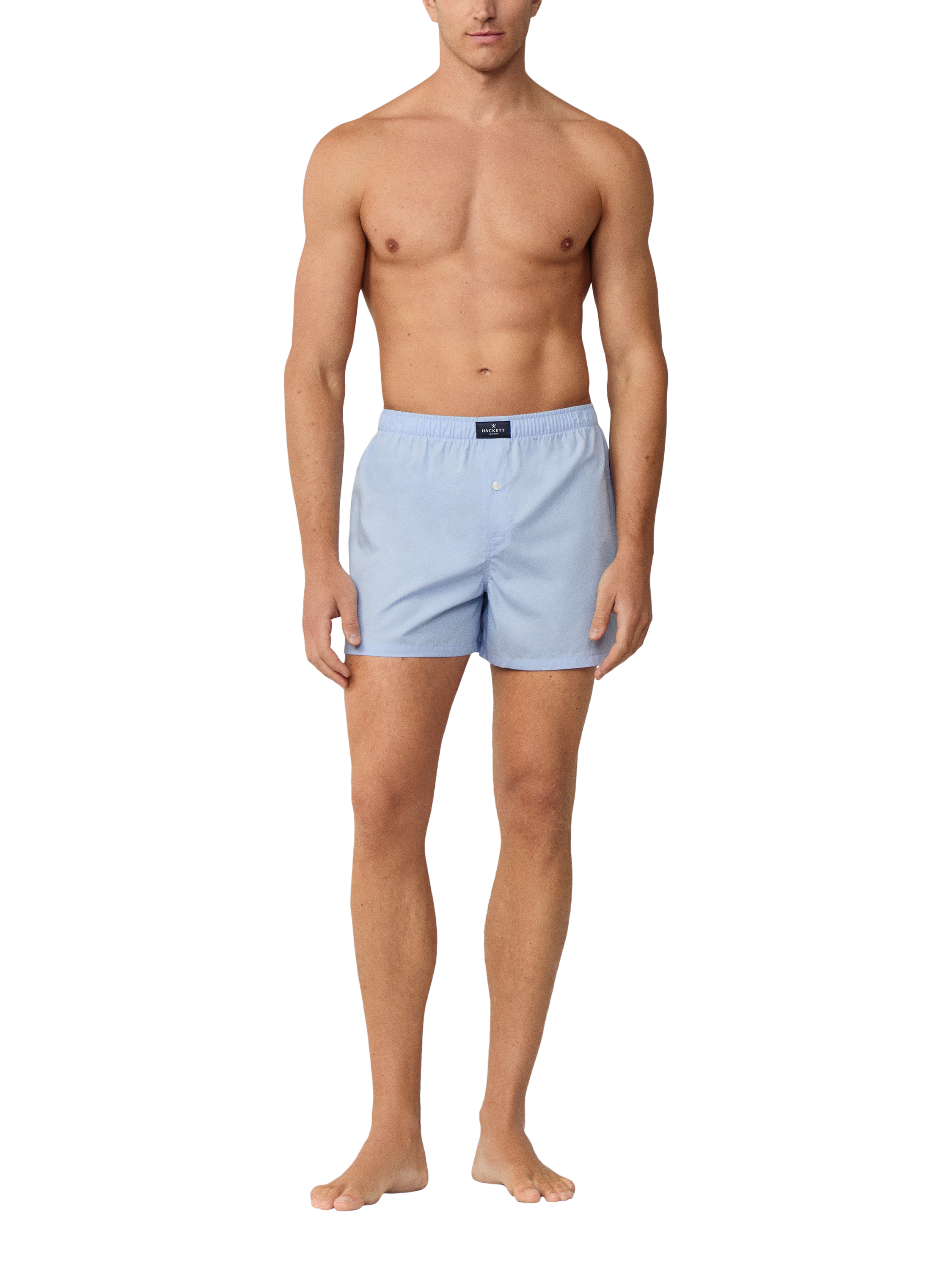 Product image 2 of 9, which shows Hackett London Cotton Woven Boxer Shorts, Pack of 2, White, XXL
