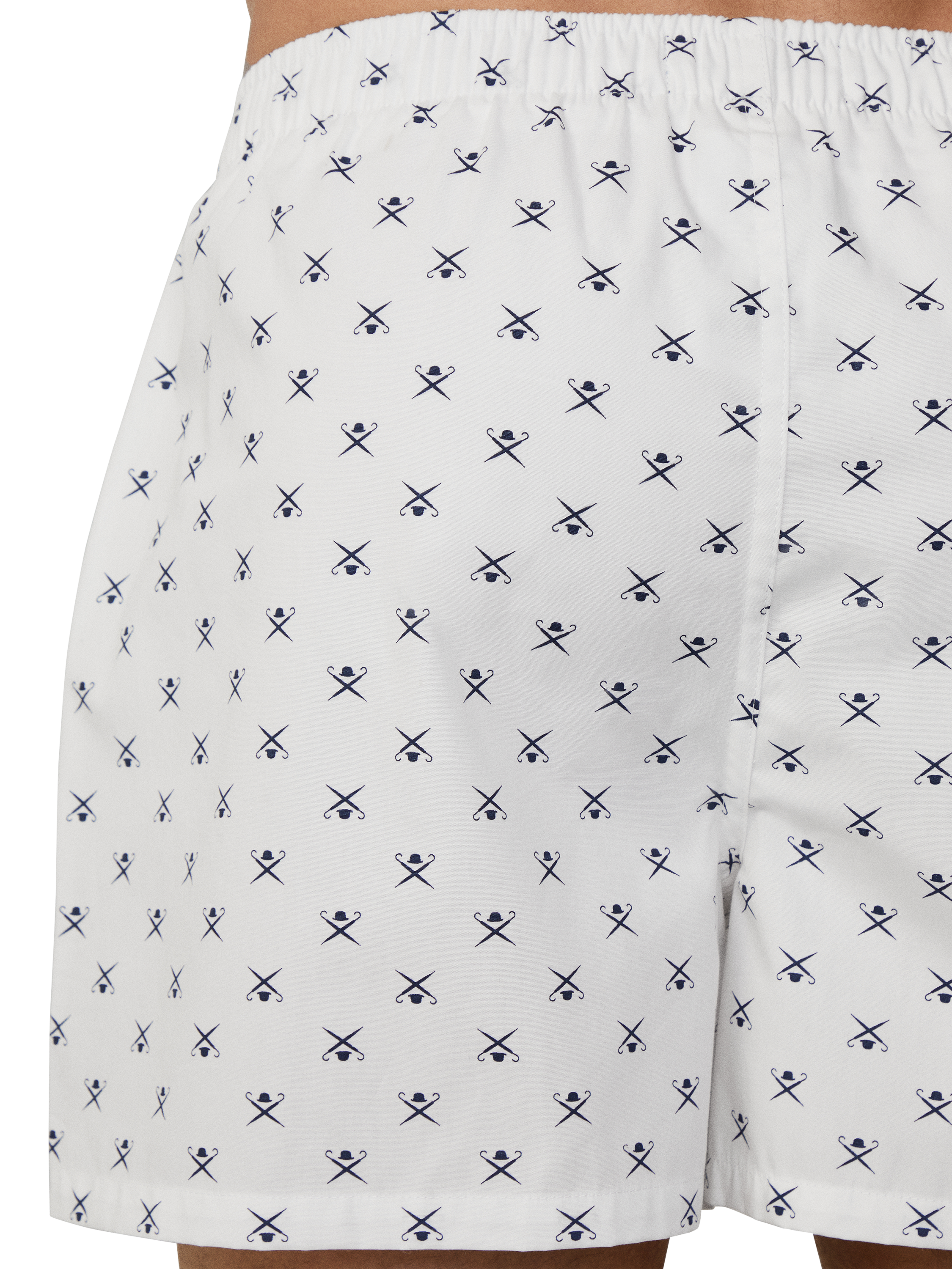 Product image 5 of 9, which shows Hackett London Cotton Woven Boxer Shorts, Pack of 2, White, XXL